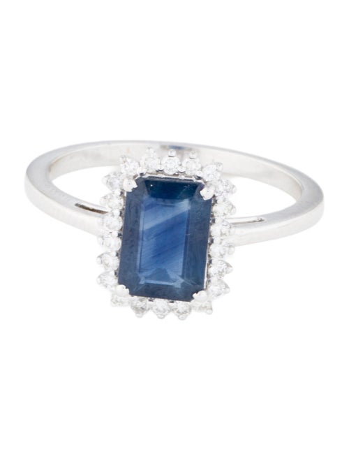 Jewelmak 14K 1.38ct Sapphire & Diamond Cocktail Ring