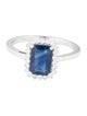 Jewelmak 14K 1.38ct Sapphire & Diamond Cocktail Ring