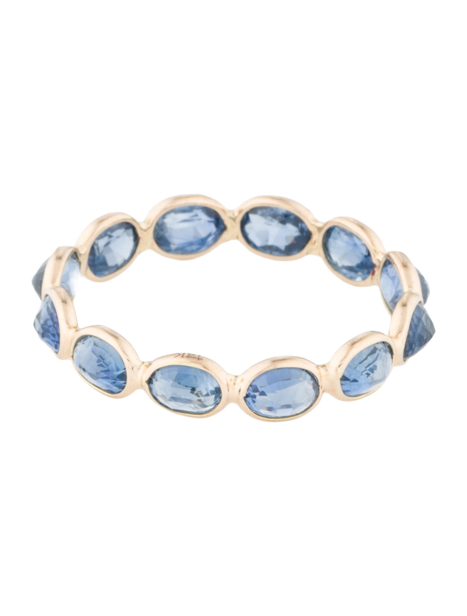 Jewelmak 14K Sapphire Eternity Band