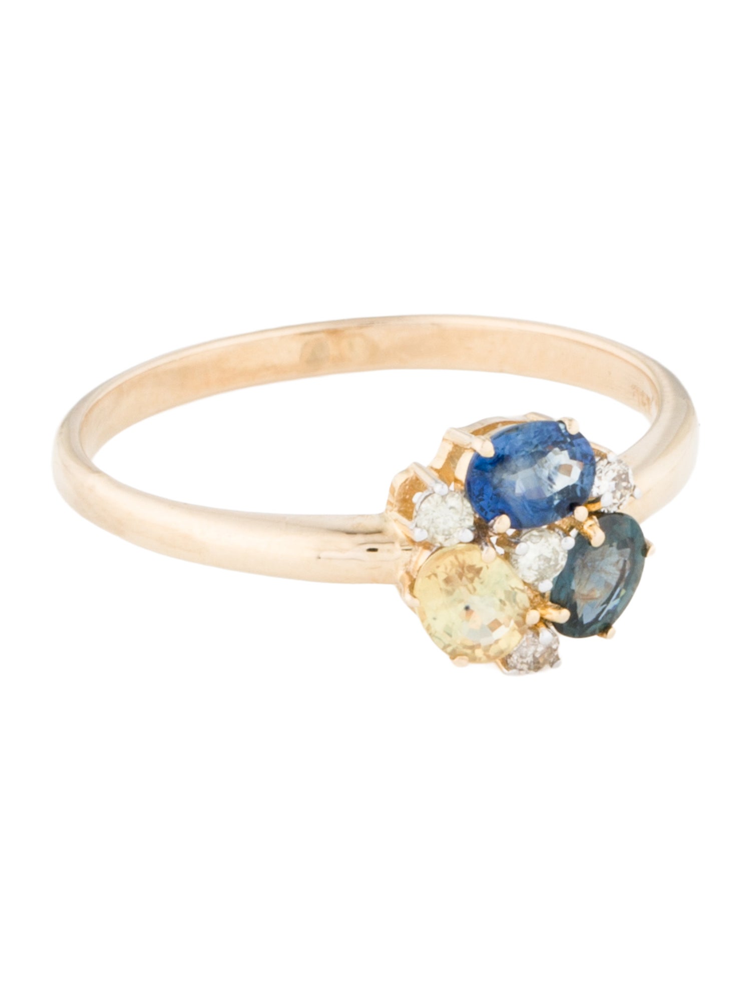 Jewelmak 14K Sapphire & Diamond Cocktail Ring