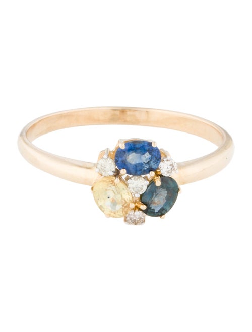 Jewelmak 14K Sapphire & Diamond Cocktail Ring