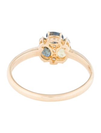 Jewelmak 14K Sapphire & Diamond Cocktail Ring