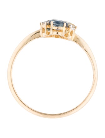 Jewelmak 14K Sapphire & Diamond Cocktail Ring