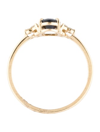 Jewelmak 14K Sapphire & Diamond Cocktail Ring