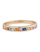 Jewelmak 14K 1.00ctw Sapphire Band