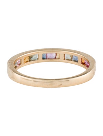 Jewelmak 14K 1.00ctw Sapphire Band