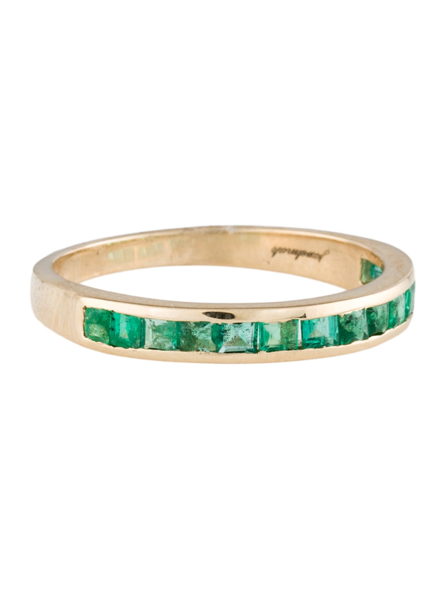 Jewelmak 14K Emerald Band