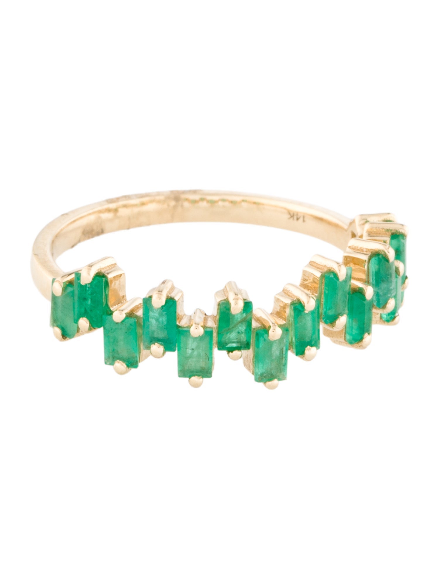 Jewelmak 14K Emerald Band