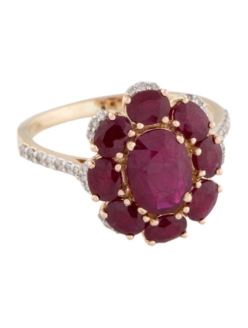 Jewelmak 14K 2.35ctw Ruby & Diamond Cocktail Ring