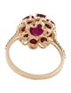 Jewelmak 14K 2.35ctw Ruby & Diamond Cocktail Ring