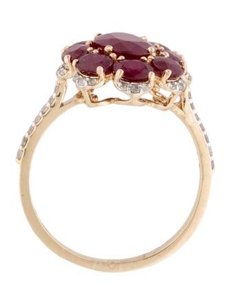 Jewelmak 14K 2.35ctw Ruby & Diamond Cocktail Ring