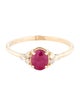 Jewelmak 14K Ruby & Diamond Band