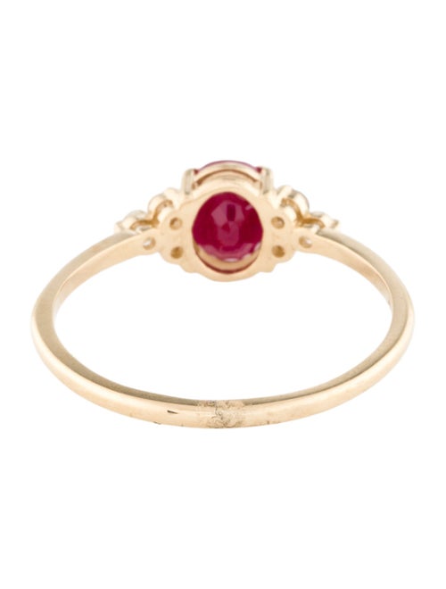 Jewelmak 14K Ruby & Diamond Band