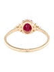 Jewelmak 14K Ruby & Diamond Band