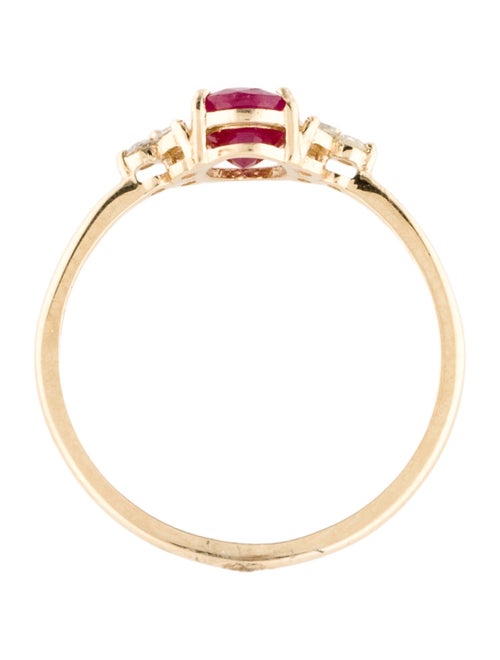 Jewelmak 14K Ruby & Diamond Band