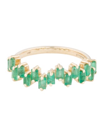 Jewelmak 14K Emerald Band
