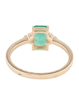 Jewelmak 14K Emerald & Diamond Cocktail Ring