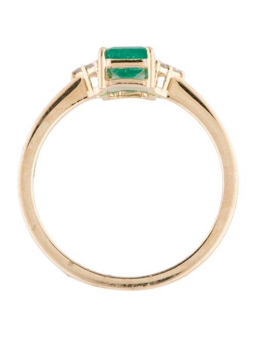 Jewelmak 14K Emerald & Diamond Cocktail Ring