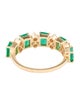 Jewelmak 14K 1.45ctw Emerald & Diamond Band