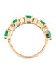 Jewelmak 14K 1.45ctw Emerald & Diamond Band