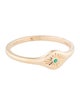 Jewelmak 14K Emerald Evil Eye Band