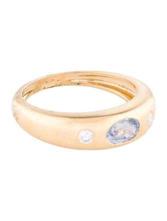 Jewelmak 18K Sapphire & Diamond Band