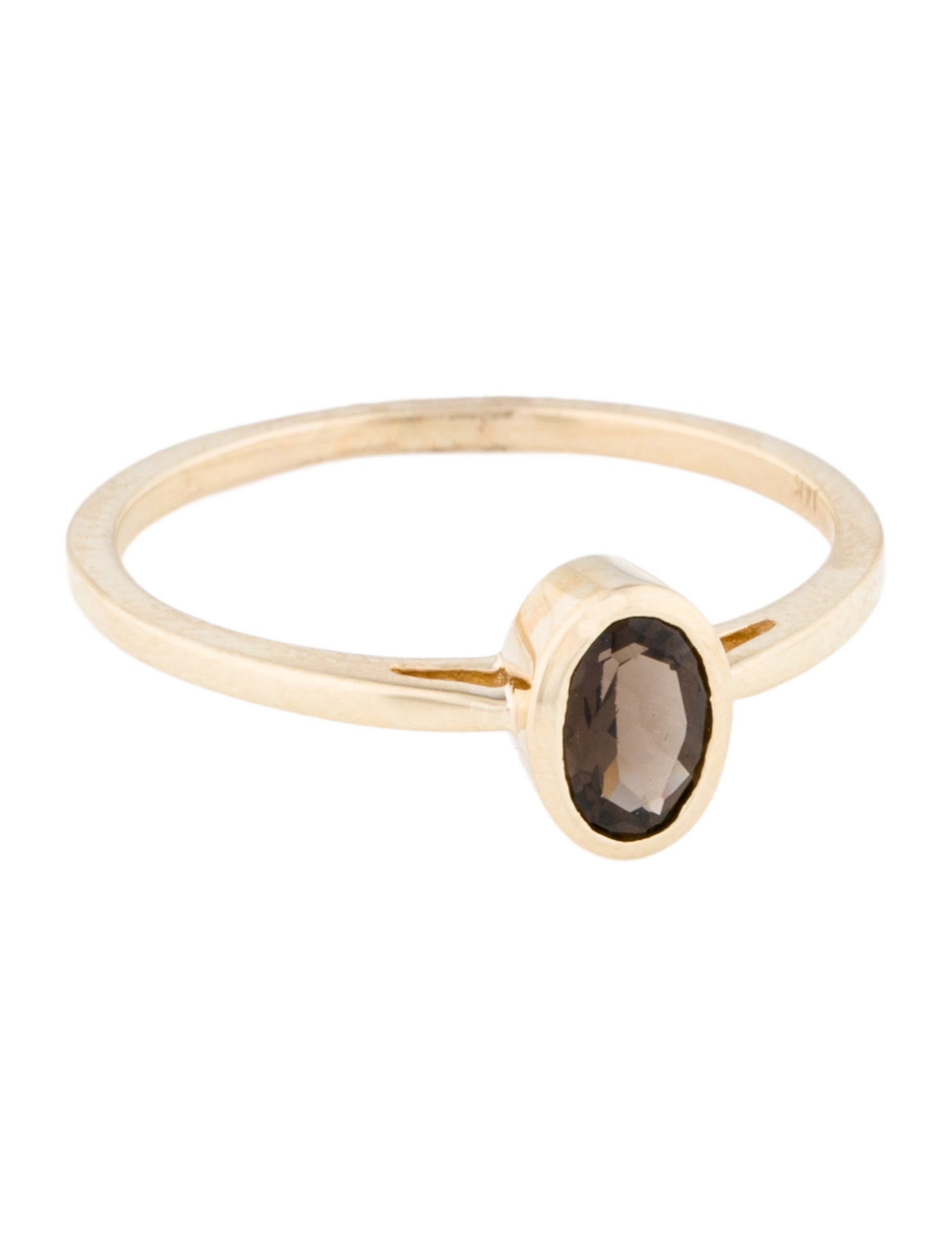 Jewelmak 14K Smokey Quartz Cocktail Ring
