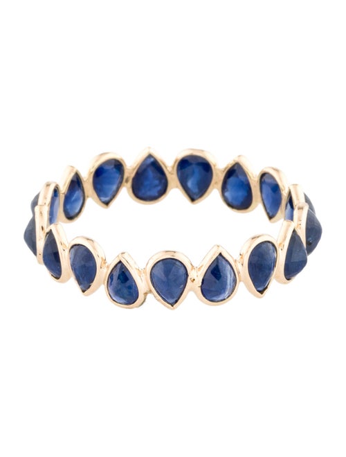 Jewelmak 14K 3.86ctw Sapphire Band