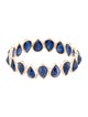 Jewelmak 14K 3.86ctw Sapphire Band
