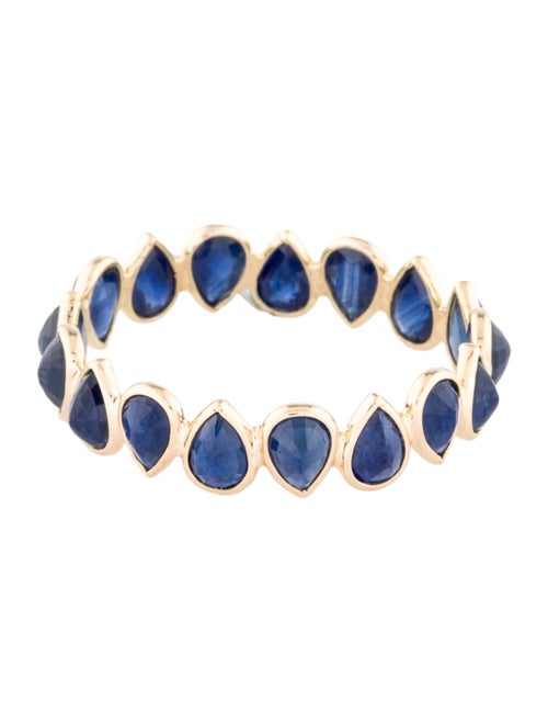 Jewelmak 14K 3.86ctw Sapphire Band