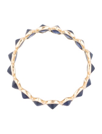 Jewelmak 14K 3.86ctw Sapphire Band