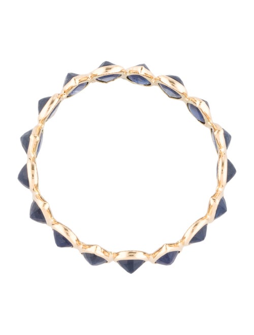 Jewelmak 14K 3.86ctw Sapphire Band