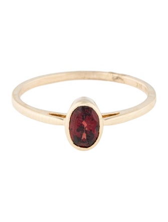 Jewelmak 14K Garnet Cocktail Ring