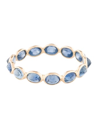 Jewelmak 14K 3.23ct Sapphire Eternity Band