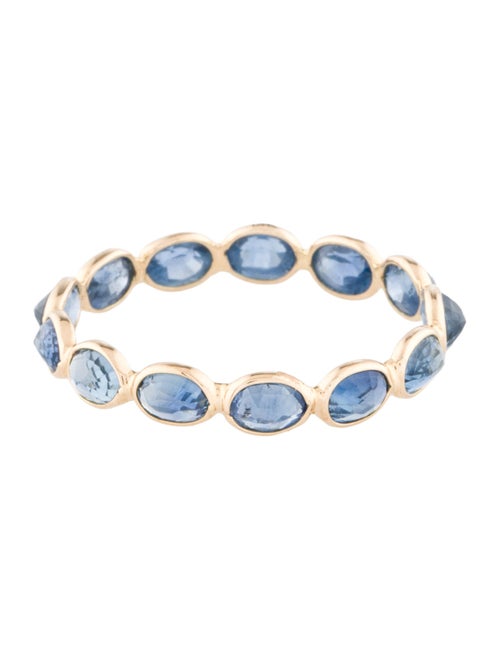 Jewelmak 14K 3.23ct Sapphire Eternity Band