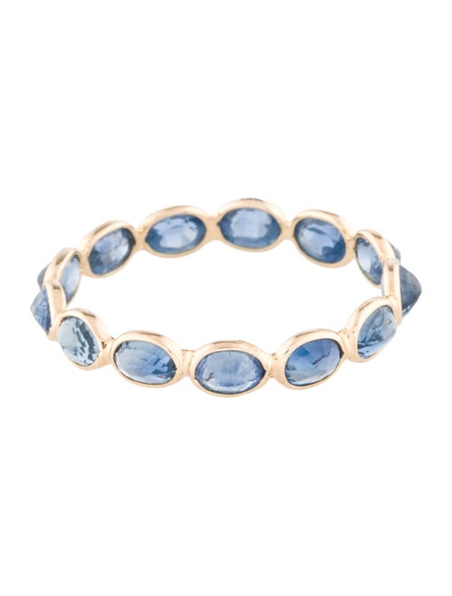 Jewelmak 14K 3.23ct Sapphire Eternity Band