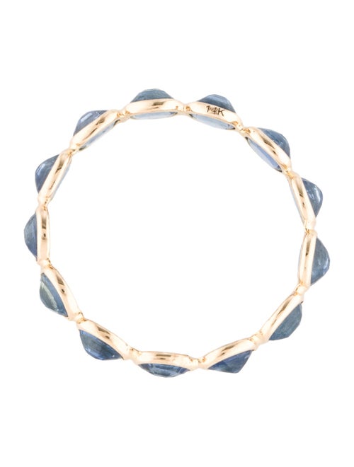 Jewelmak 14K 3.23ct Sapphire Eternity Band