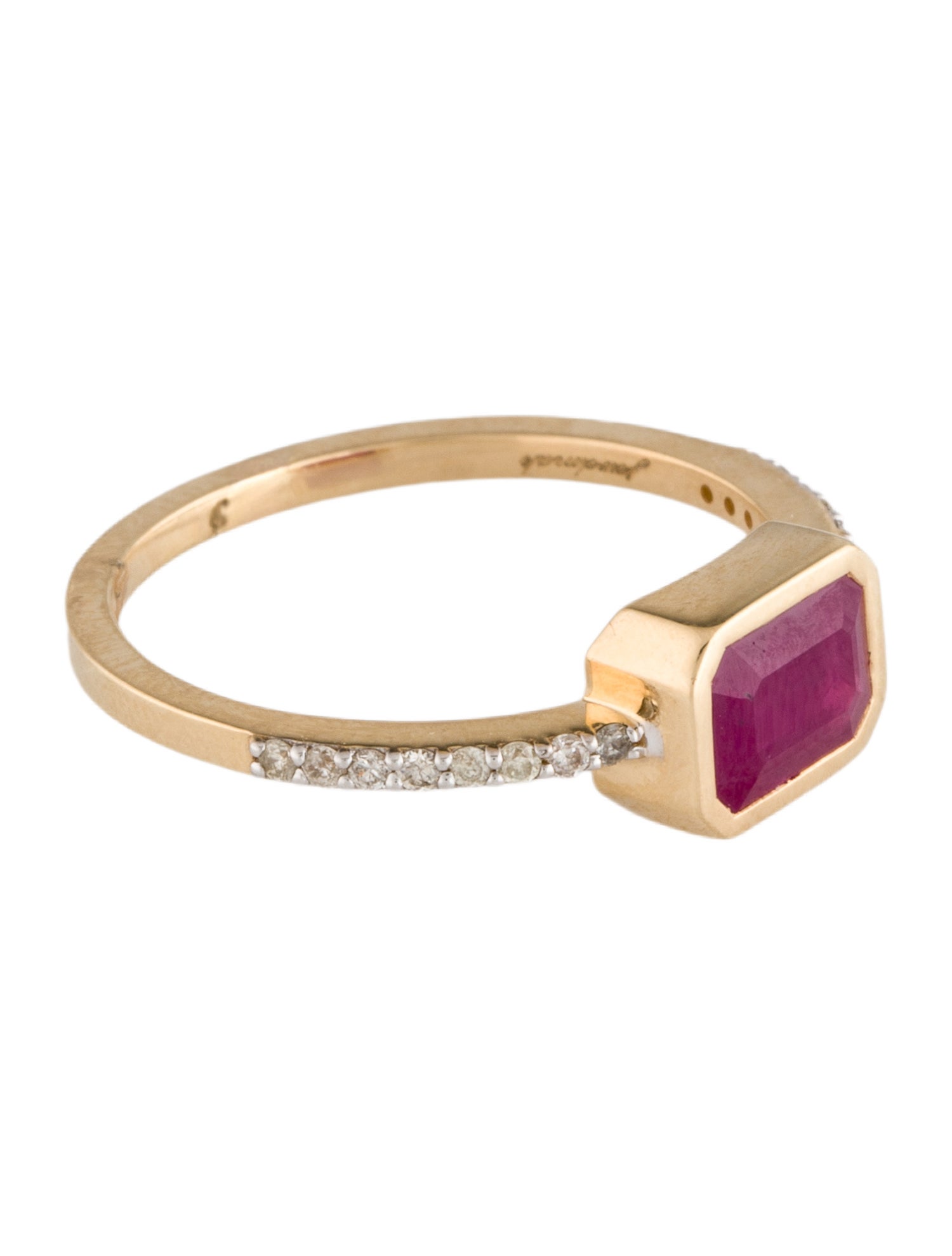 Jewelmak 14K 1.18ct Ruby & Diamond Cocktail Ring