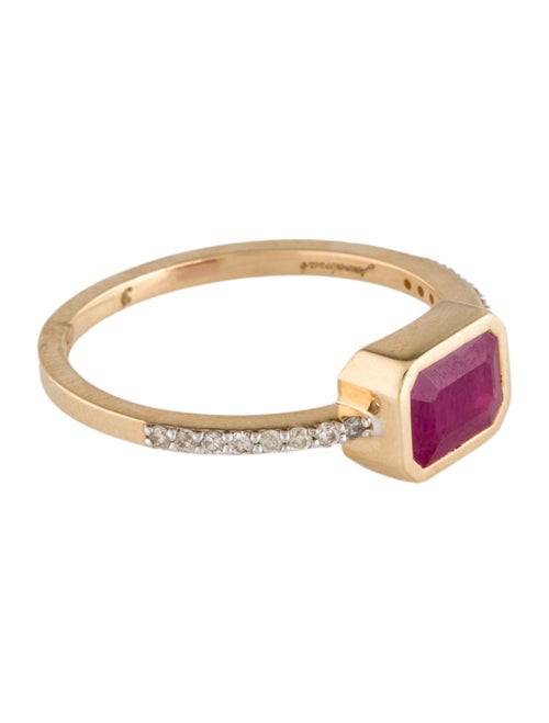 Jewelmak 14K 1.18ct Ruby & Diamond Cocktail Ring