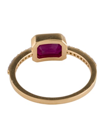 Jewelmak 14K 1.18ct Ruby & Diamond Cocktail Ring