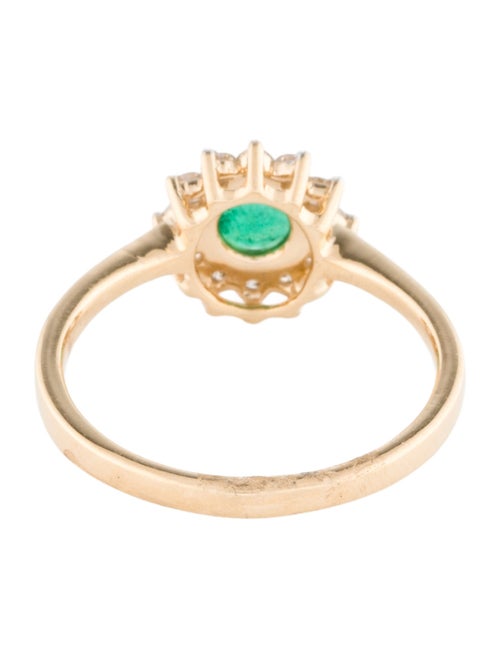 Jewelmak 14K Emerald & Diamond Cocktail Ring