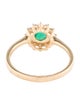 Jewelmak 14K Emerald & Diamond Cocktail Ring