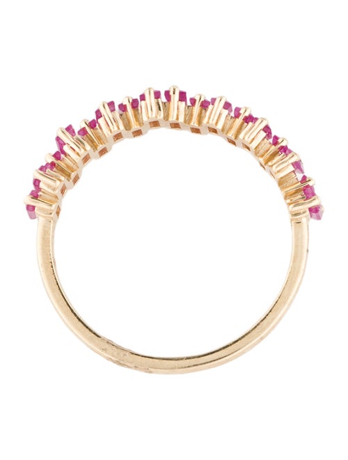 Jewelmak 14K 1.20ctw Ruby Baguette Band
