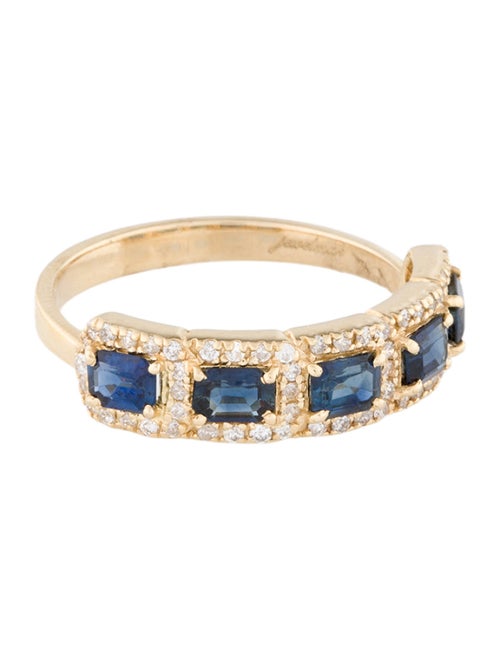 Jewelmak 14K Sapphire & Diamond Band