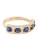 Jewelmak 14K Sapphire & Diamond Band