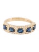 Jewelmak 14K Sapphire & Diamond Band