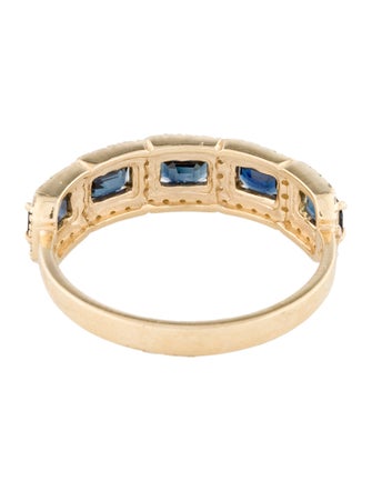 Jewelmak 14K Sapphire & Diamond Band