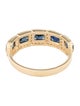 Jewelmak 14K Sapphire & Diamond Band