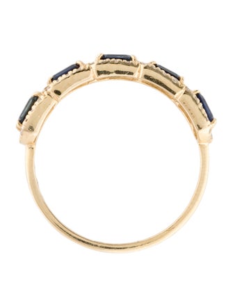 Jewelmak 14K Sapphire & Diamond Band