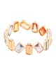 Jewelmak 18K 3.64ctw Sapphire Multi-color Baguette Eternity Band